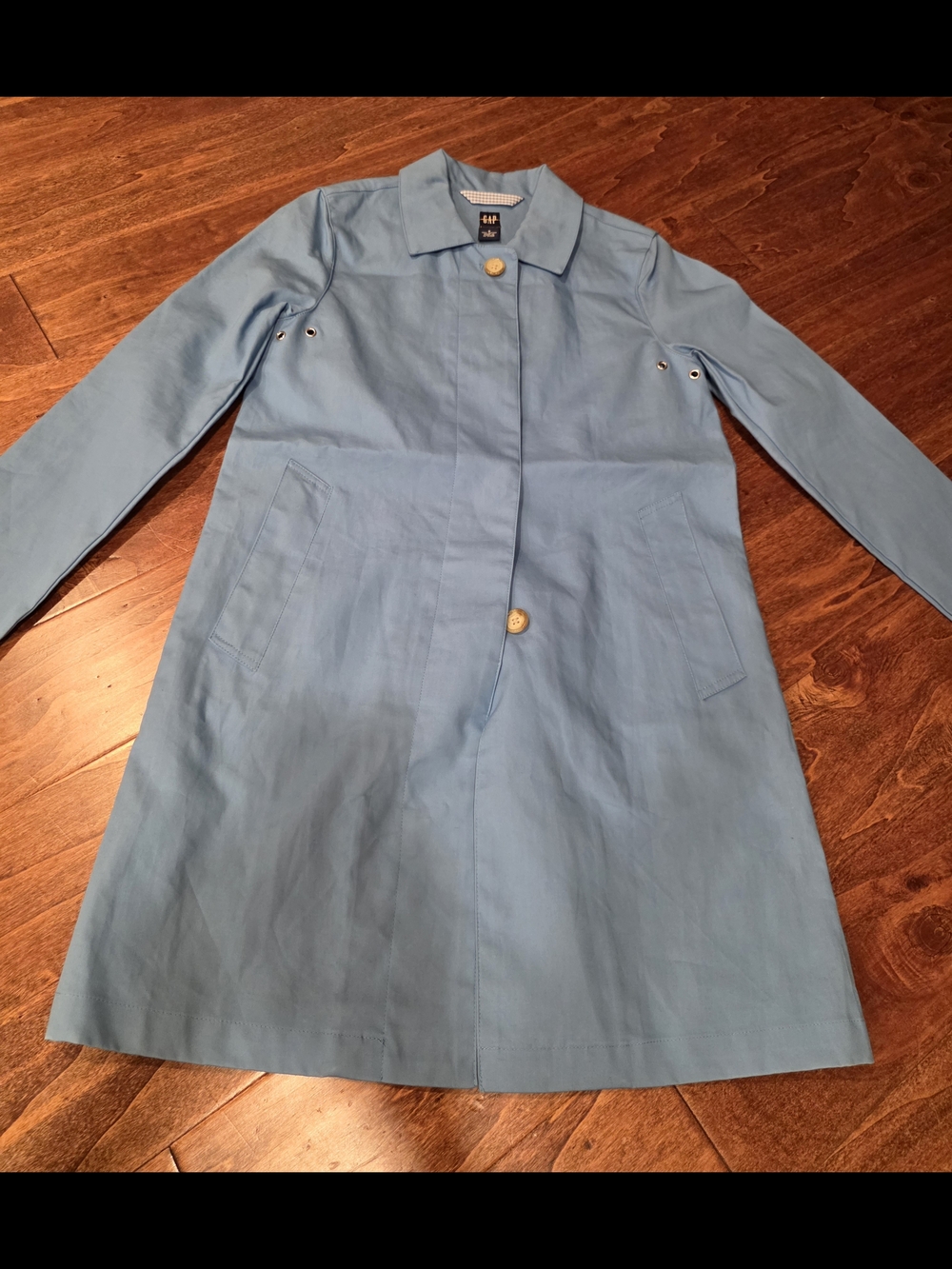 GAP Vintage Powder Blue Women's Trench Coat Sz Small NWOT